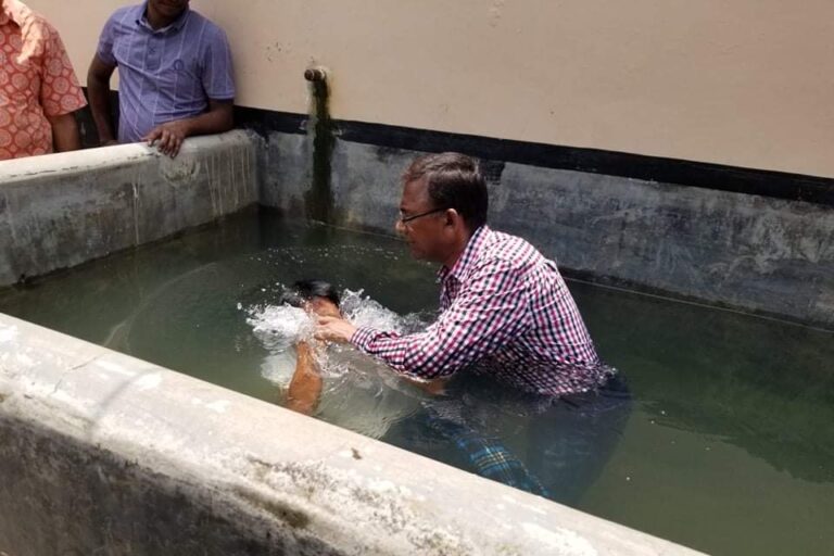 One of 39 people baptized during Pastor Prodip's last visit to Bangladesh.