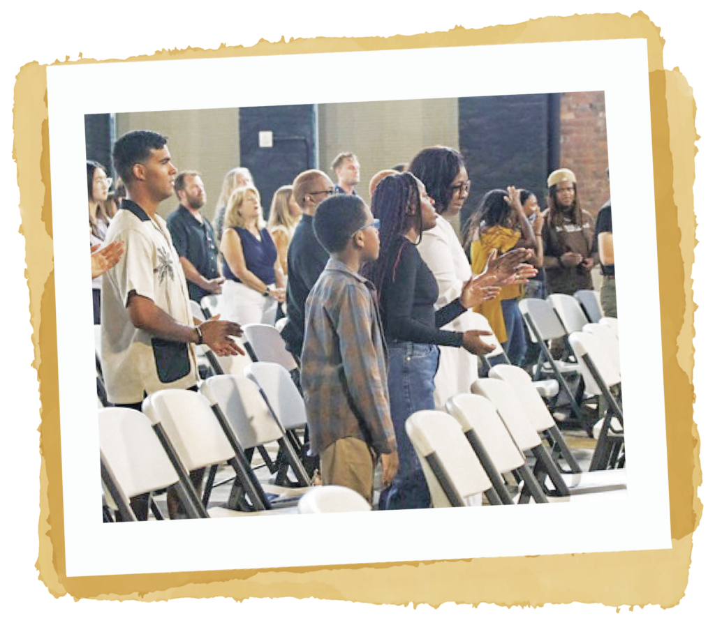 Members of the congregation at Unity Church in Detroit, Michigan.