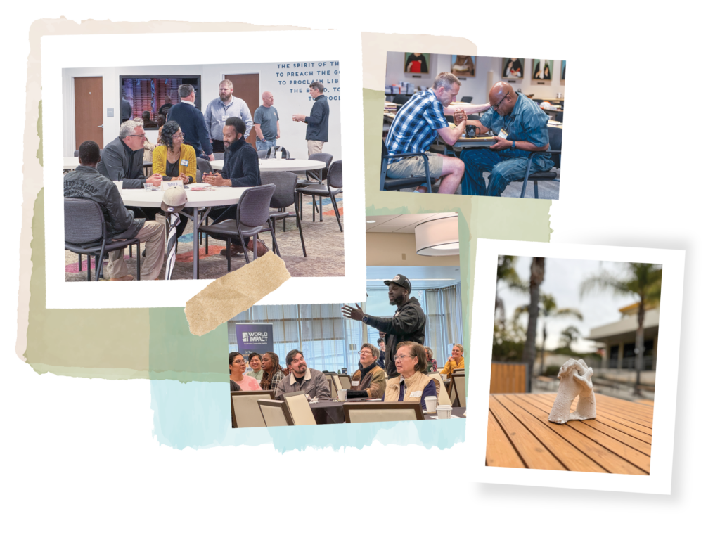 Photos from recent World Impact gatherings from across the United States, including Denver, Colorado, Los Angeles, California, and Wichita, Kansas.