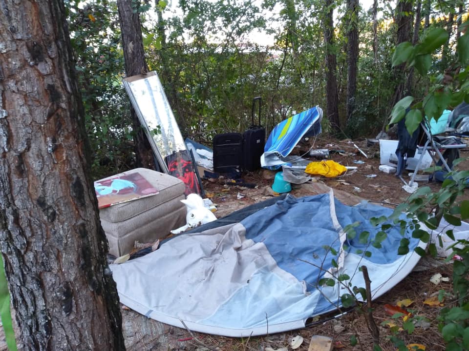 A homeless camp. 
