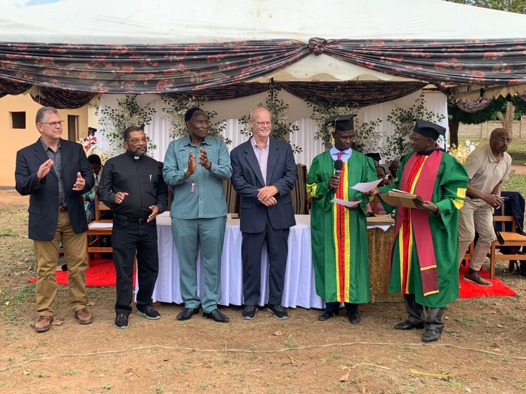 Al Ewert with African leaders during TUMI graduation
